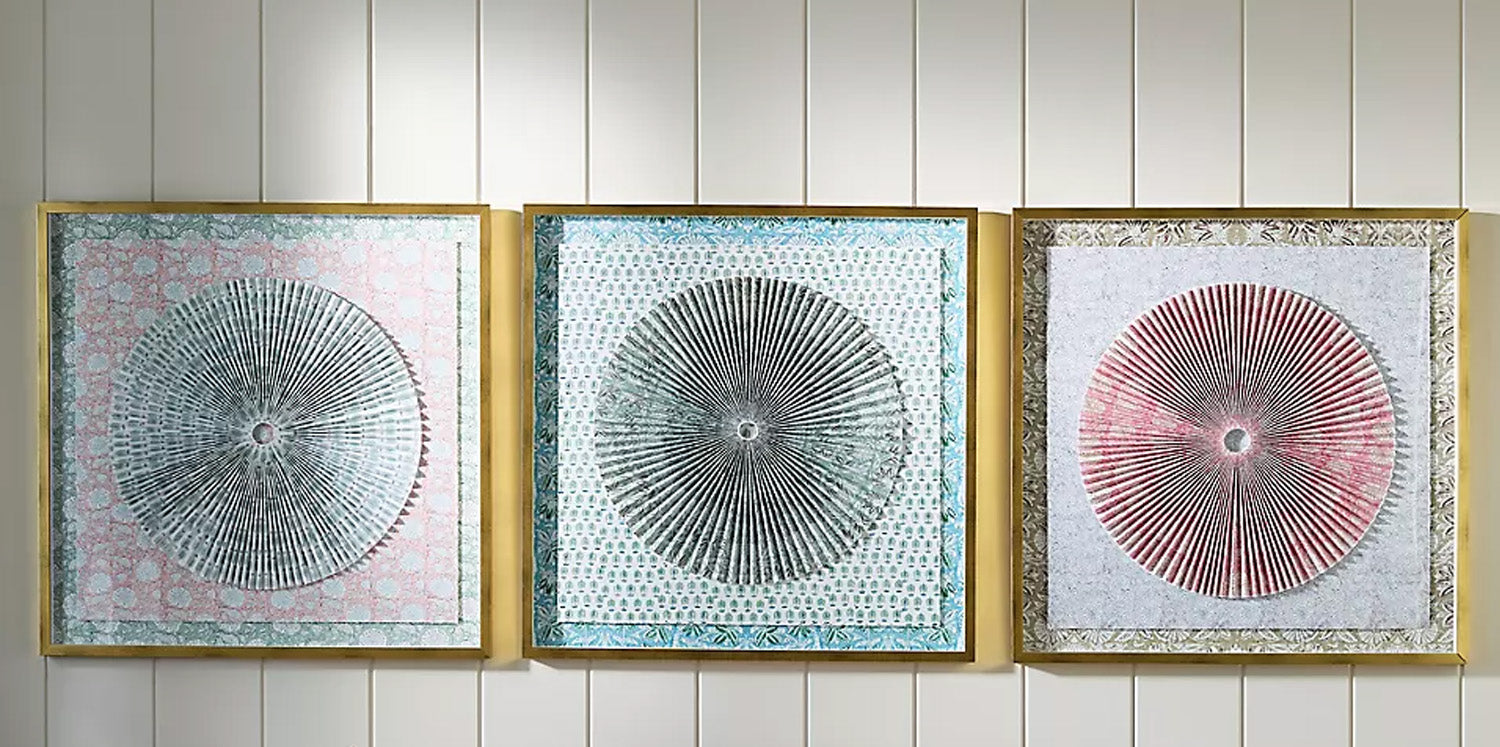 Pleated Dimensional Circle: Block Print