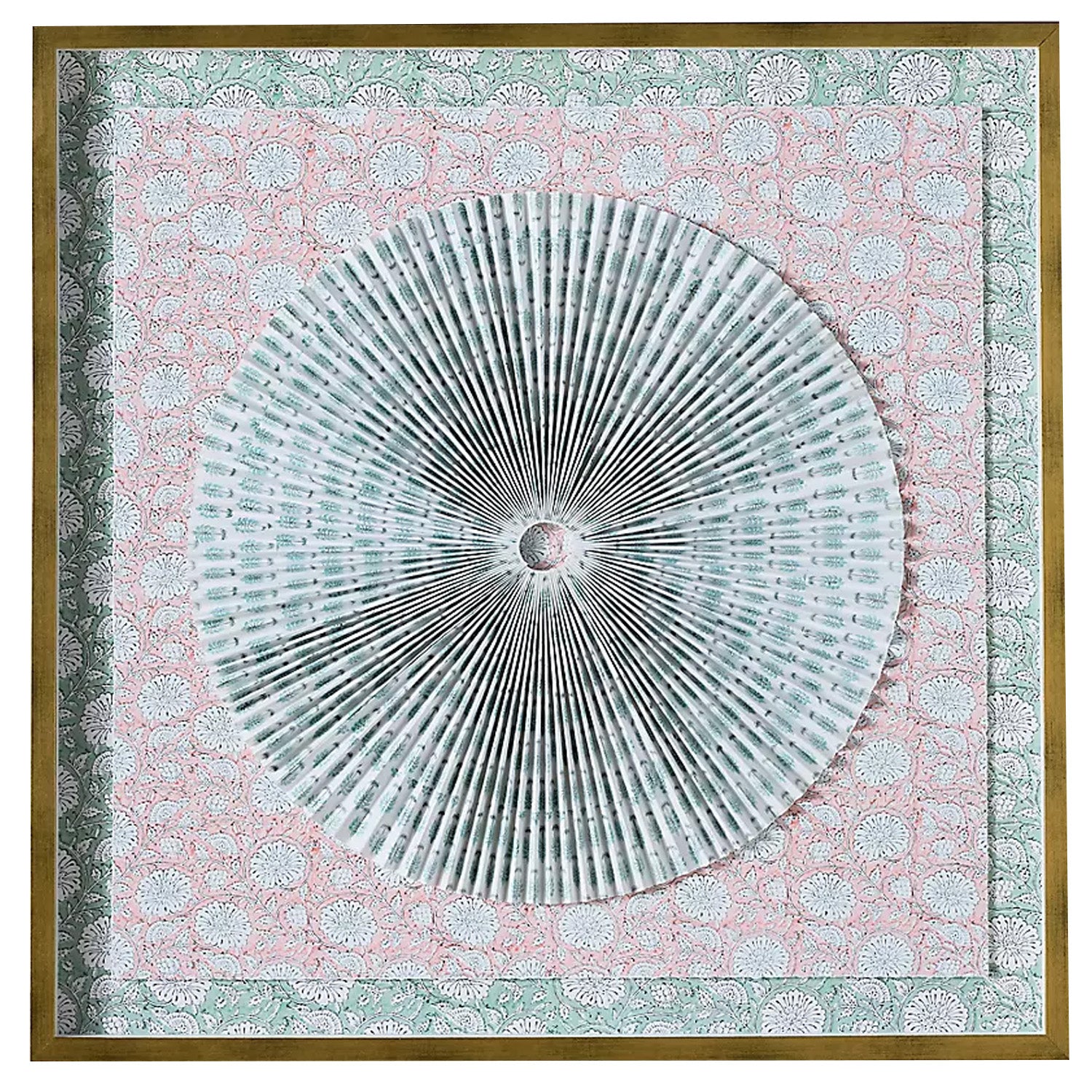 Pleated Dimensional Circle: Block Print