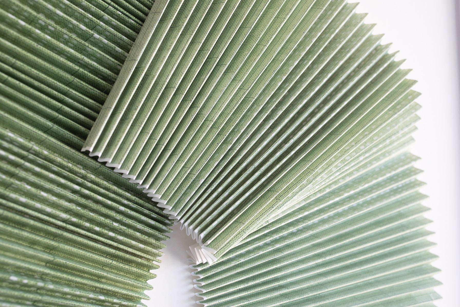 Abstract Dimensional Green Pleats