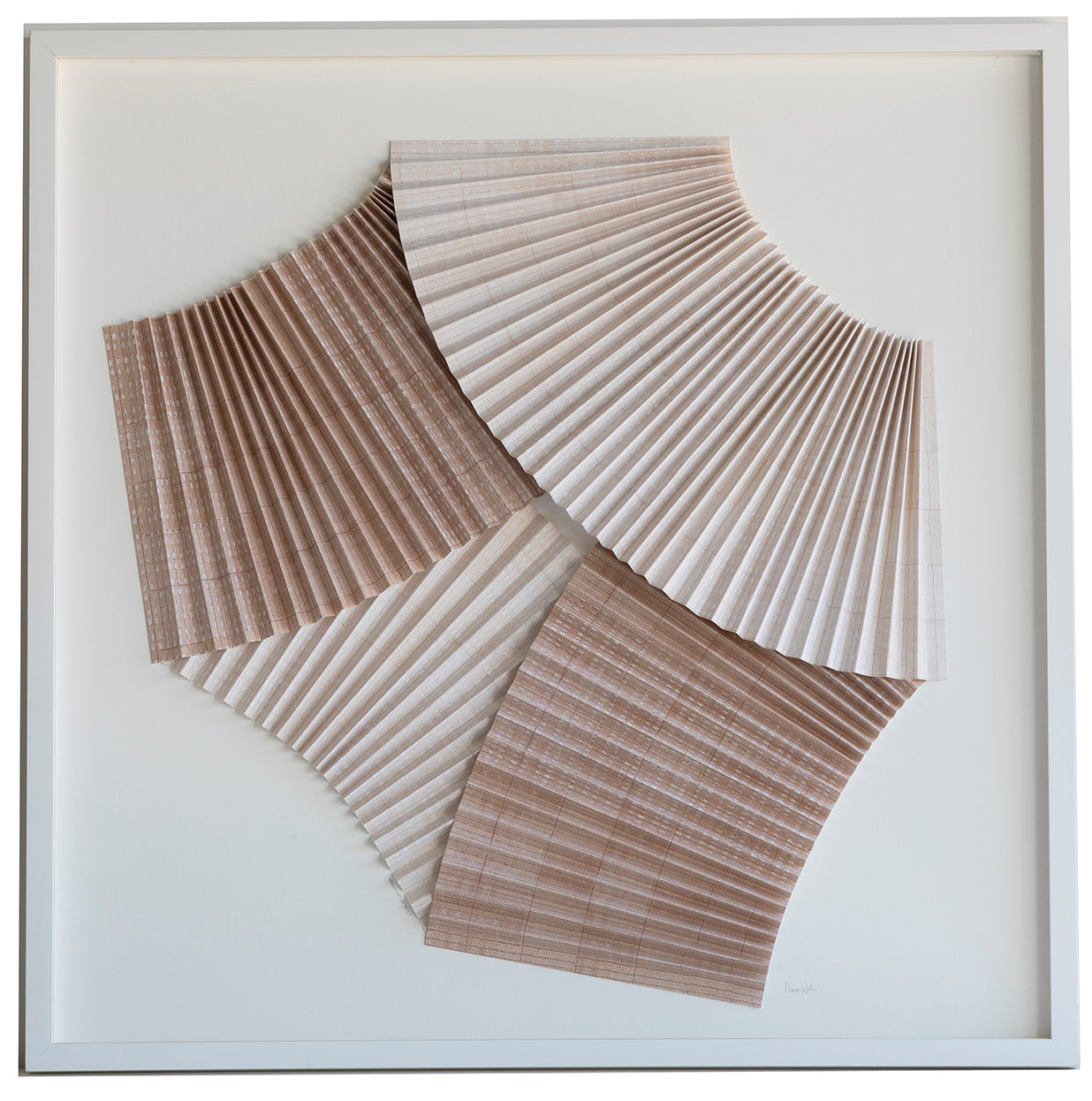 Abstract Dimensional Blush Pleats