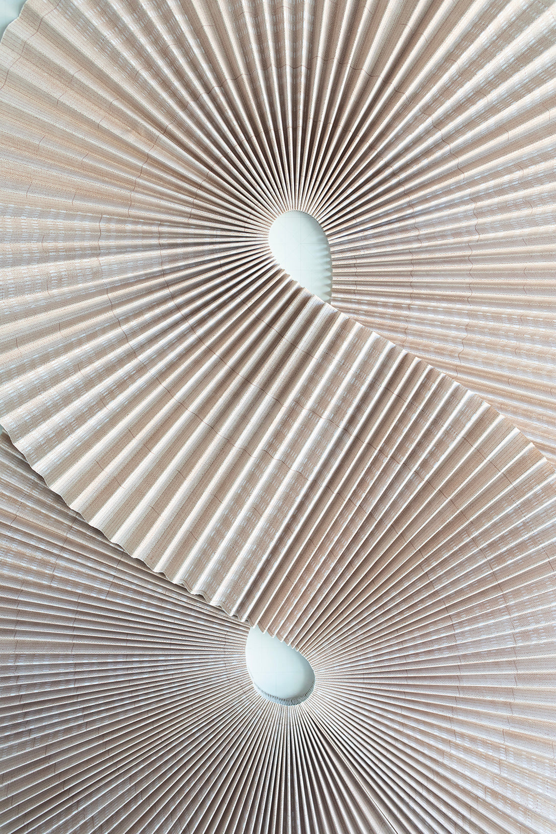 SET: Abstract Blush Pleats + Blush "figure eight" BOTH IN GOLD FRAMES