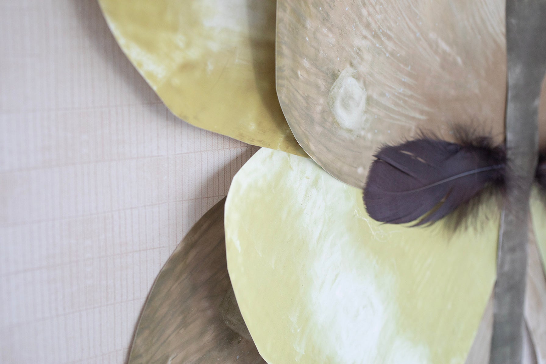 1 Dimensional Butterfly: Tan and Yellow