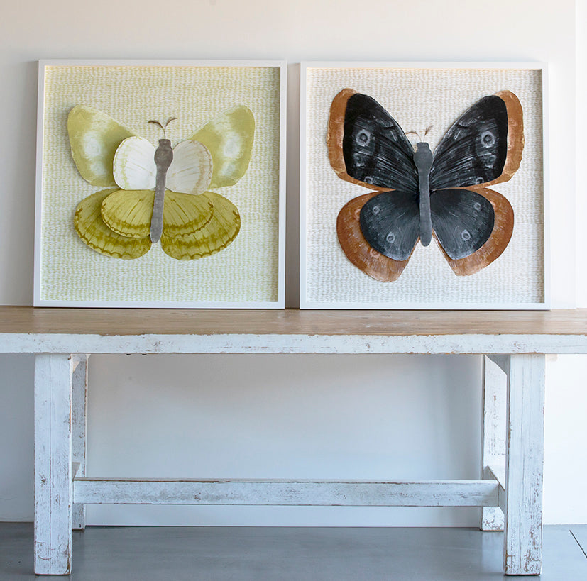 Dimensional Butterfly: Lemon Yellow