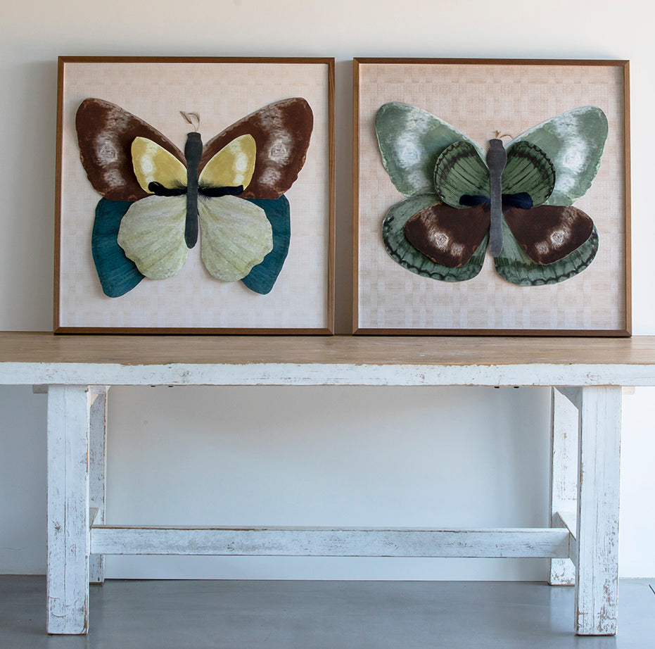1 Dimensional Butterfly: Brown and Green