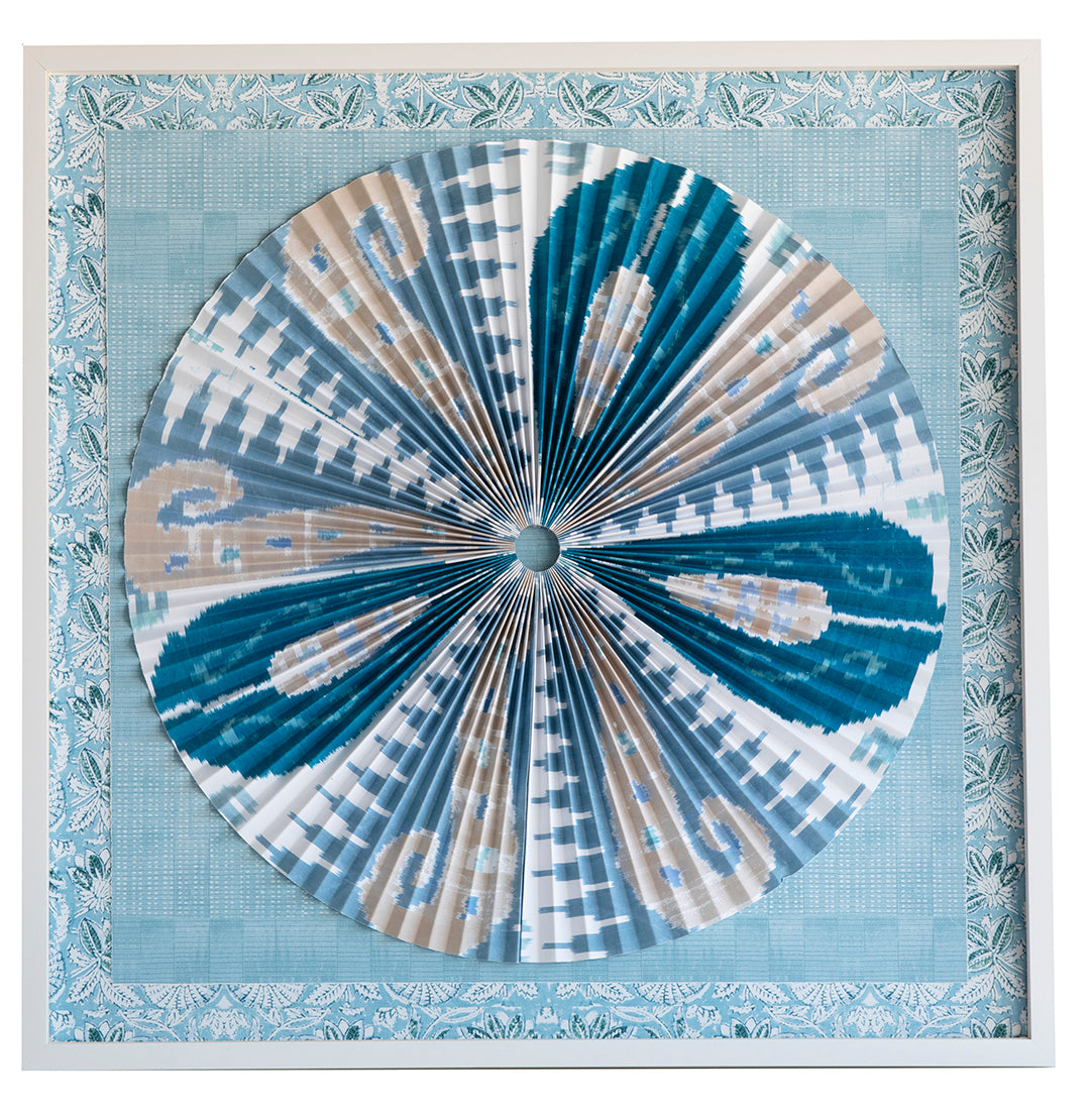 Pleated Dimensional Circle: Iktat (Blue)