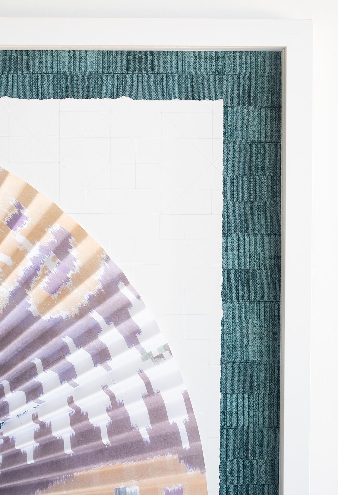 Pleated Dimensional Circle: Iktat (Teal)