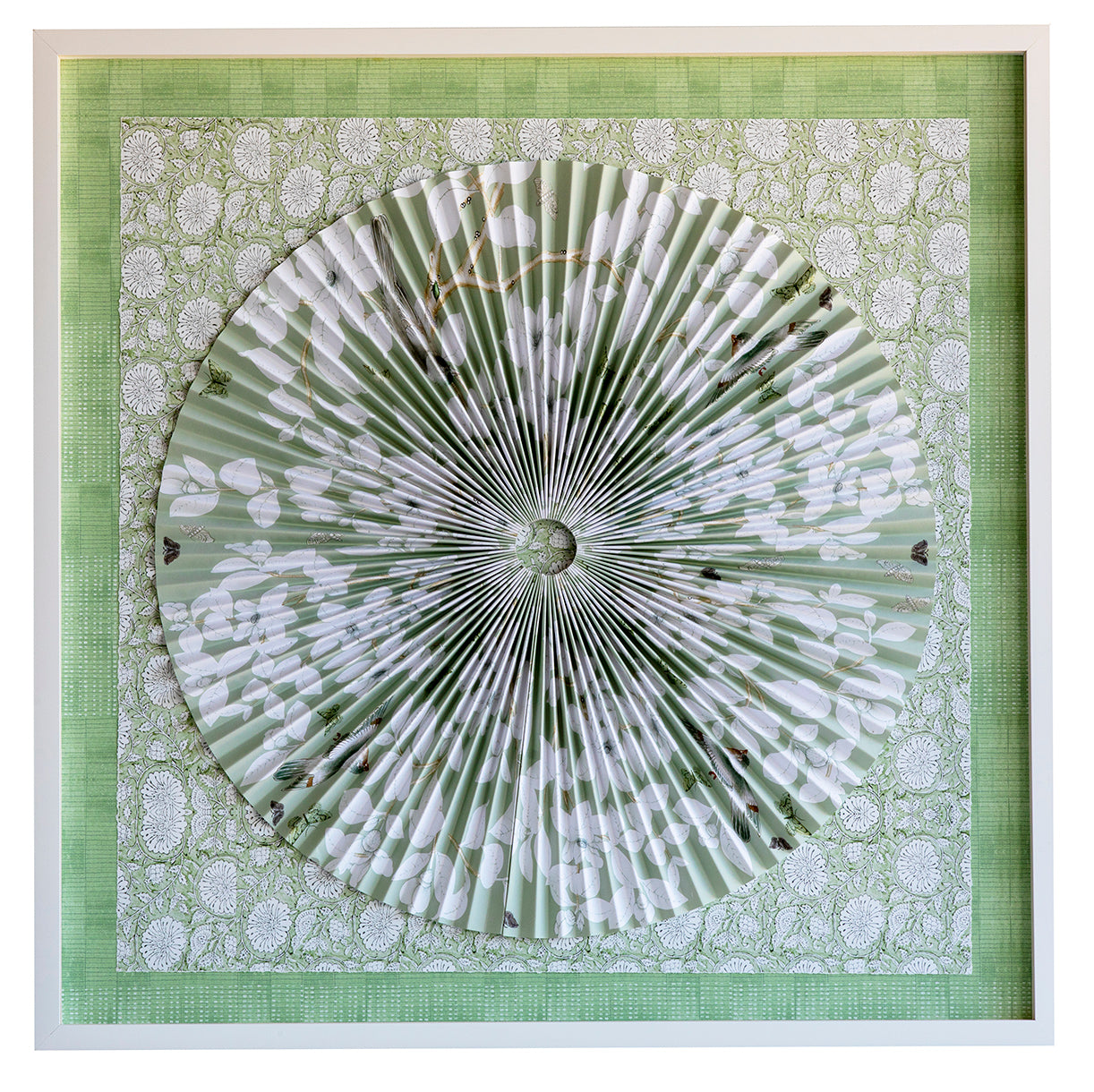 1 Pleated Dimensional Circle: Chinoiserie II