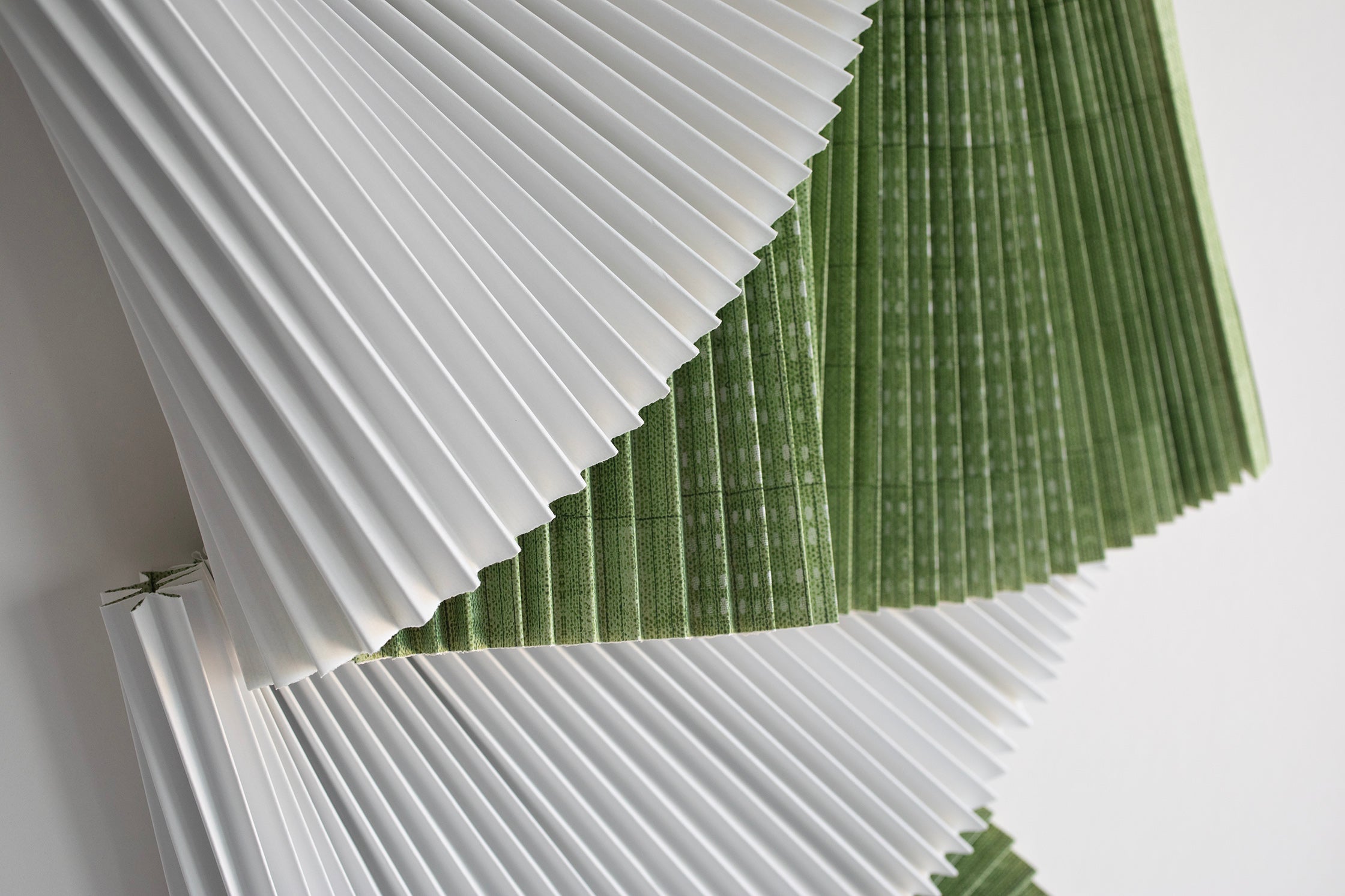 Abstract Dimensional Green Pleats II