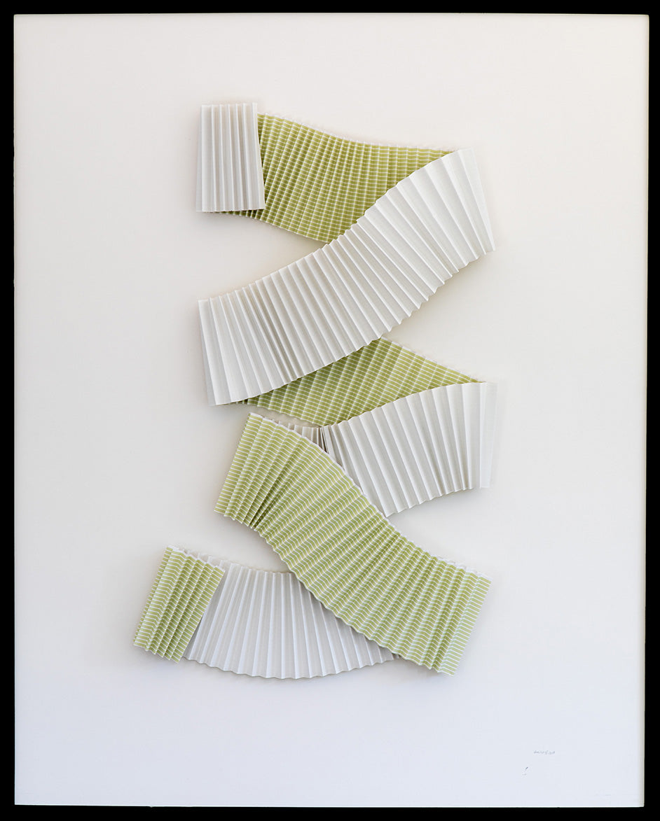 Abstract Dimensional Pistachio Green Stripes