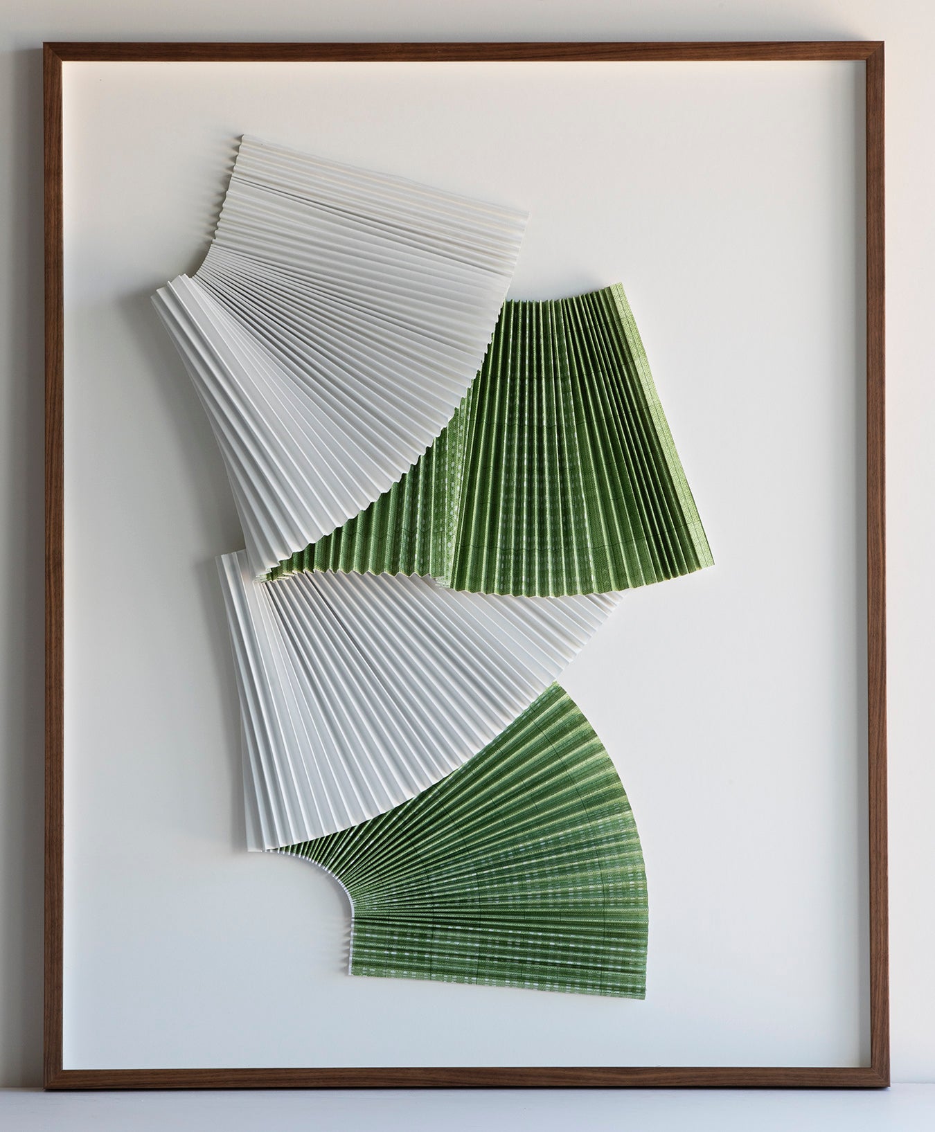 Abstract Dimensional Green Pleats II
