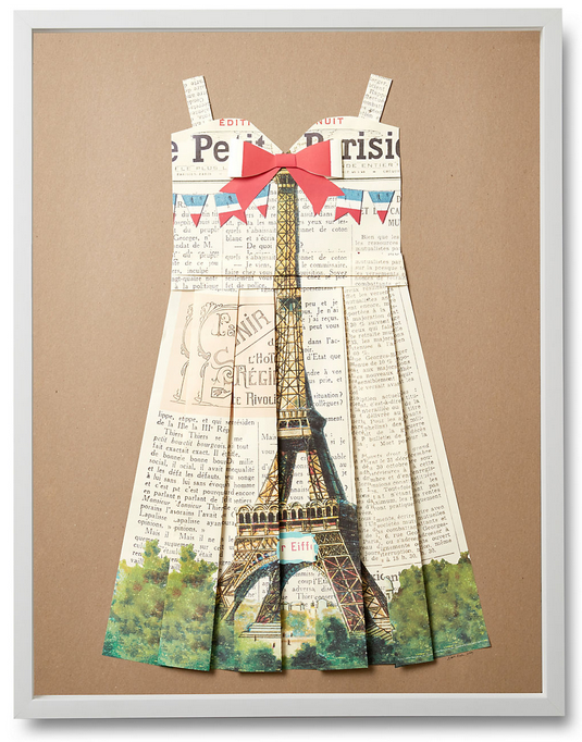 Folded Paper Dress: Eiffel Tower