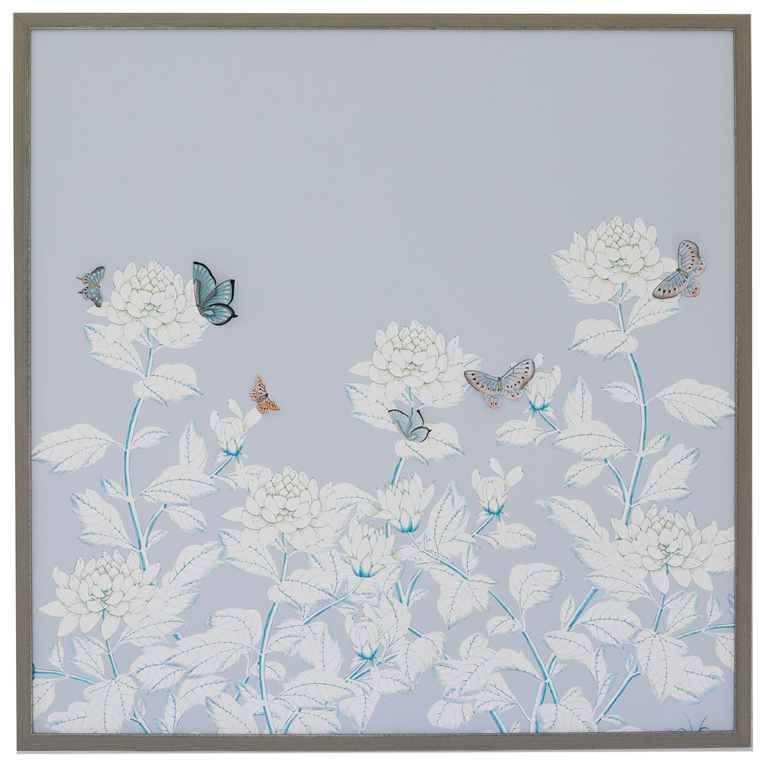Blue, Chrysanthemum Chinoiserie