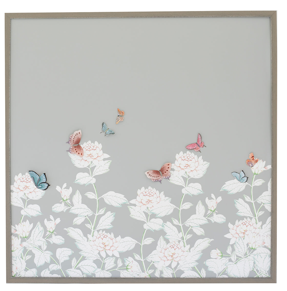 Grey Chrysanthemum Chinoiserie