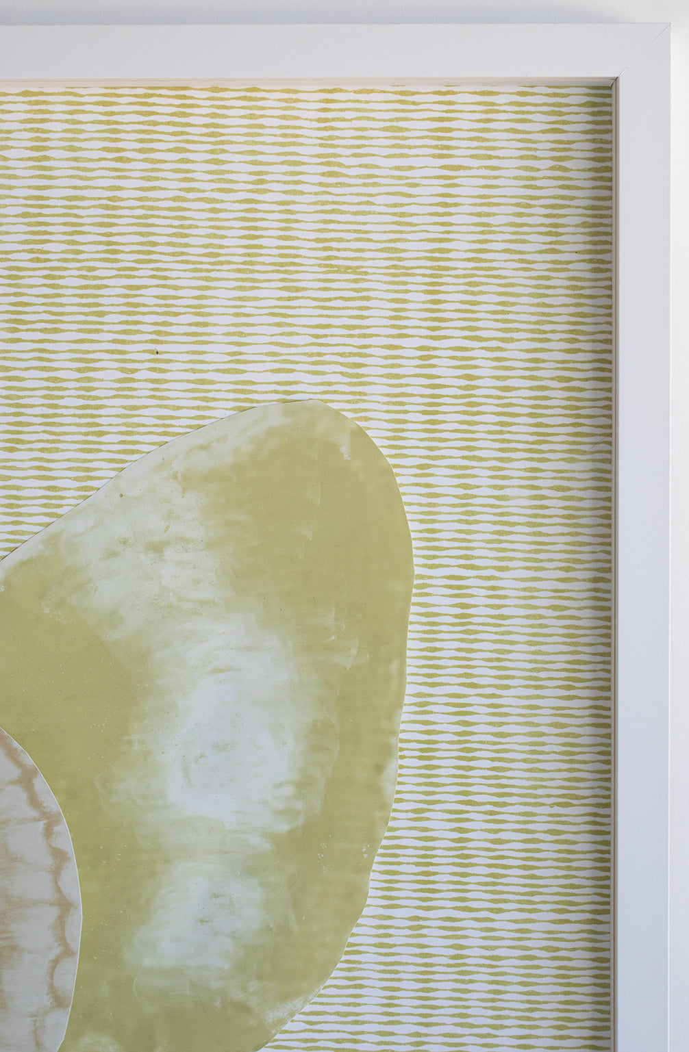 Pleated Dimensional Circle: Block Print Lemon Yellow