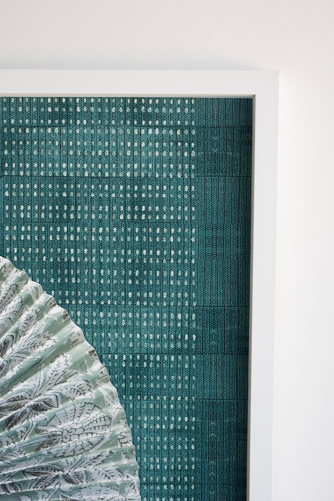 Pleated Dimensional Circle: Block Print Sage