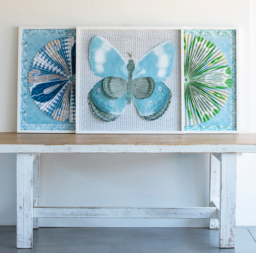 Pleated Dimensional Circle: Iktat (Blue)