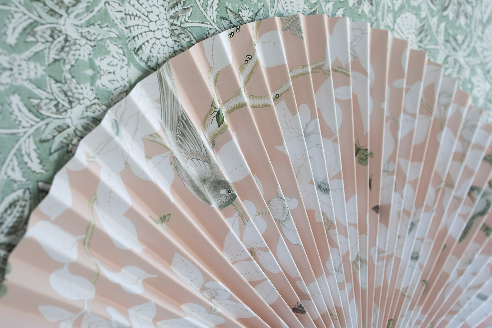 1 Pleated Dimensional Circle: Pink Chinoiserie II