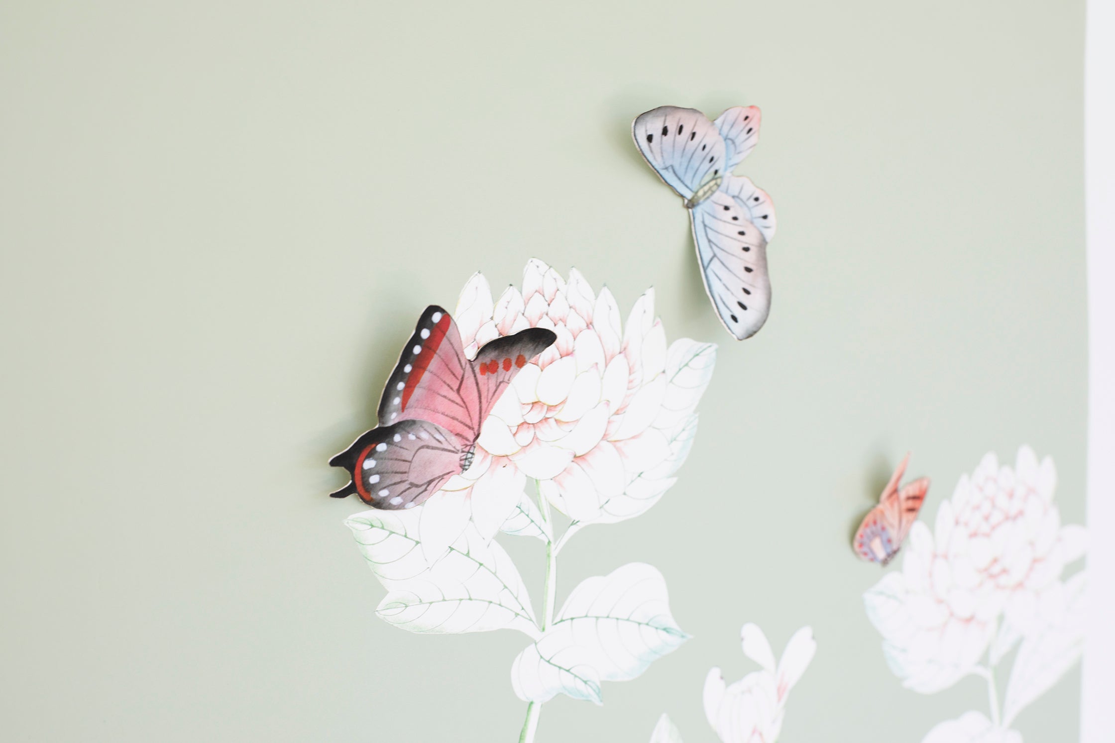 Green Chrysanthemum Chinoiserie